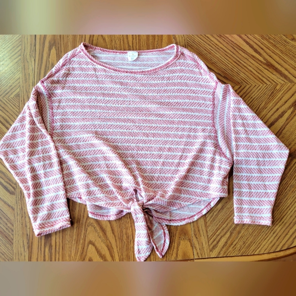 Red striped top